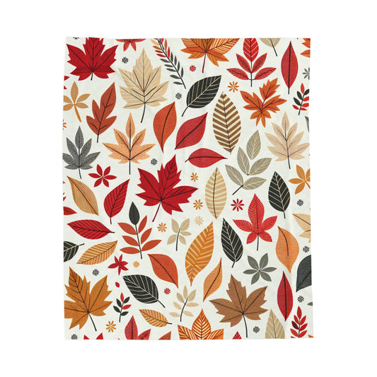 Fall Leaves Plush Blanket